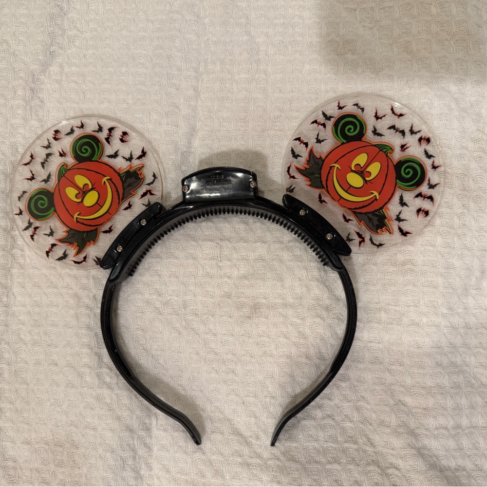 Disneyland Mickey Mouse Ears Animated Headband Glow - Halloween - Pumpkin -